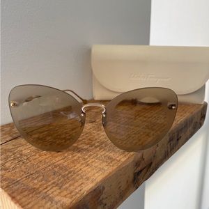 SALVATORE FERRAGAMO Metal Cat-Eye Sunglasses